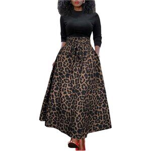 Versatile Breathable Maxi Skirt in Leopard Print – Perfect for Every Occasion